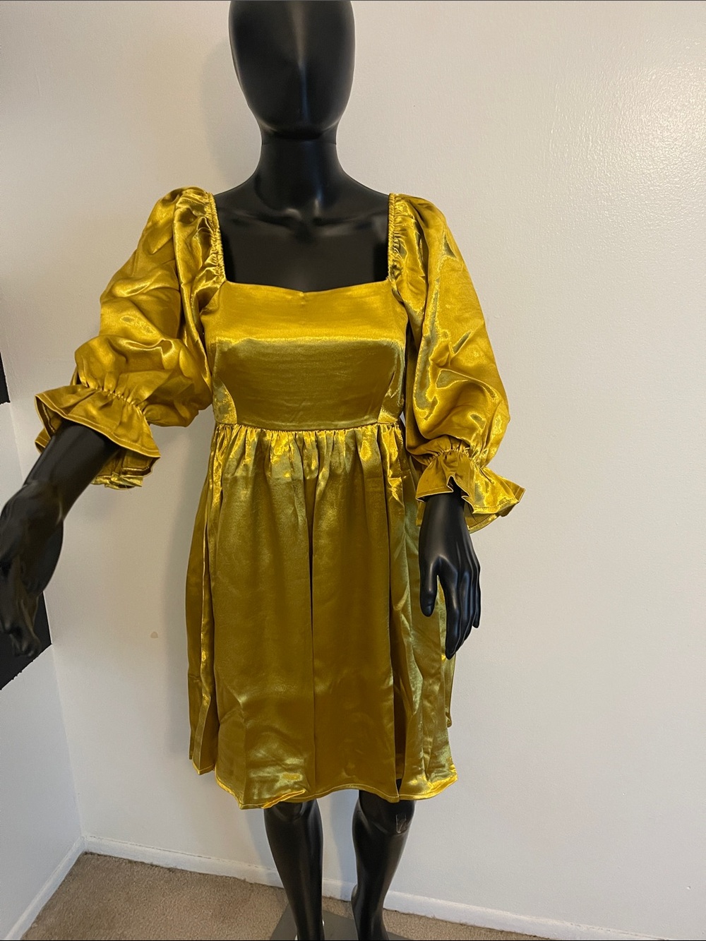 Chartreuse Baby Doll Dress